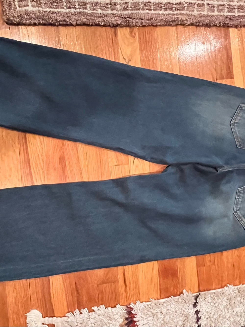 Cali 1850 Wide-Leg Jeans with Denim Leopard Heart Appliqués. - Picture 2 of 5
